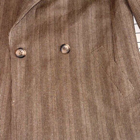 Christian Dior Women Blazer 100% Wool Vintage Size 4 Petite Brown Button - Picture 8 of 16